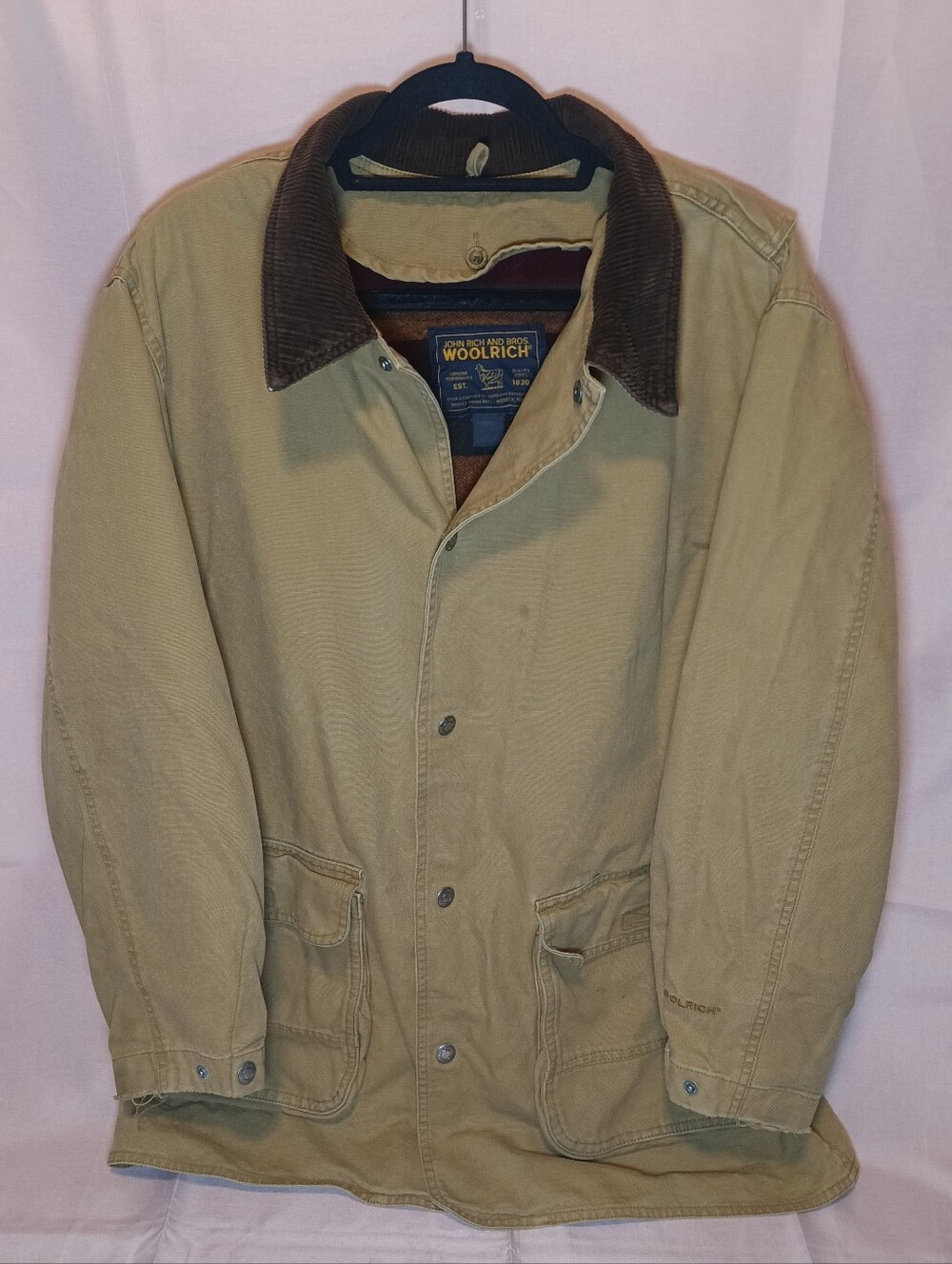 Woolrich Saddle Wool Blanket Lined Vintage Jacket 16308